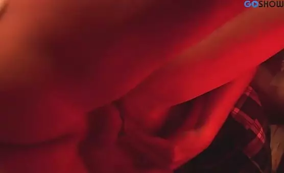 Alluring Blonde Dancer Strips and Throbs to Passionate Couple